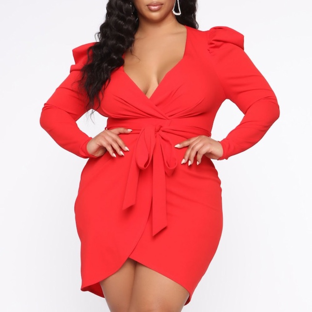 Red Tie Up Dress